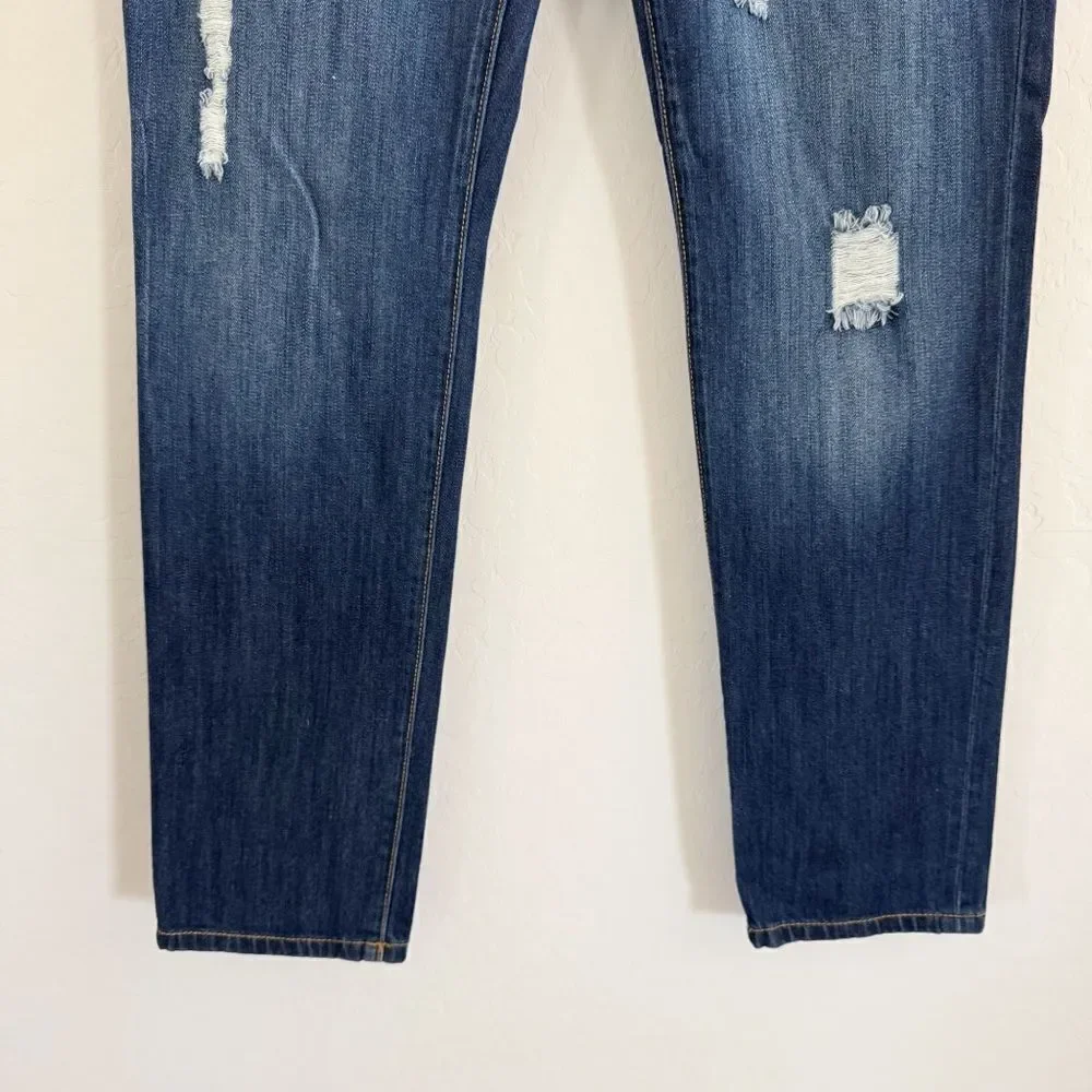 CAbi Slim Boyfriend Distressed Jeans #3045 Size 6